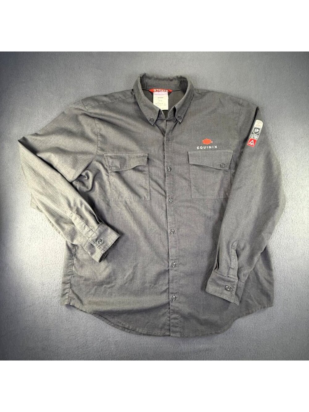 Strata Protection SFX302 FR ARC Rated Gray Long Sleeve Button Shirt Mens 2XL EUC